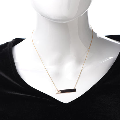 Tiffany 18K Rose Gold Diamond Paloma Picasso Loving Heart Bar Pendant Necklace 2 of 6