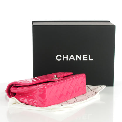Chanel Patent Quilted Medium Double Flap Fuchsia 4 of 7