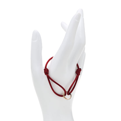 Cartier 18K Pink Yellow White Gold Trinity Cord Bracelet Red 2 of 7