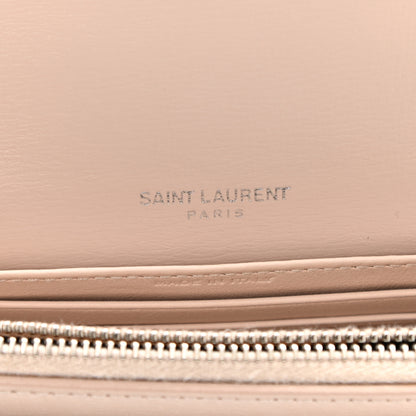 Saint Laurent Calfskin Monogram Sunset Chain Wallet Nude Powder 6 of 8