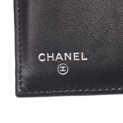 Chanel Patent Striped Quilted Large Flap Wallet Black 6 of 9