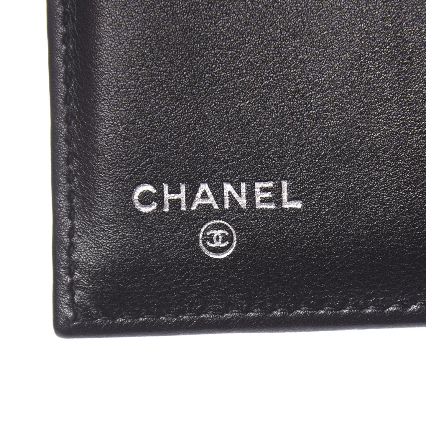 Patent Striped Quilted Large Flap Wallet Black