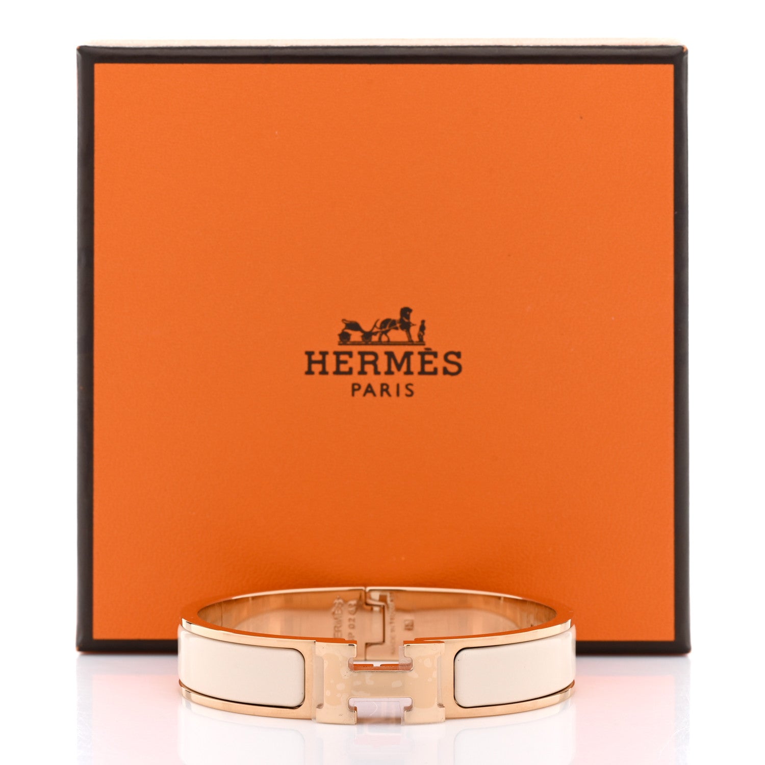 Hermes Enamel Narrow Clic Clac H Bracelet PM Creme 6 of 6