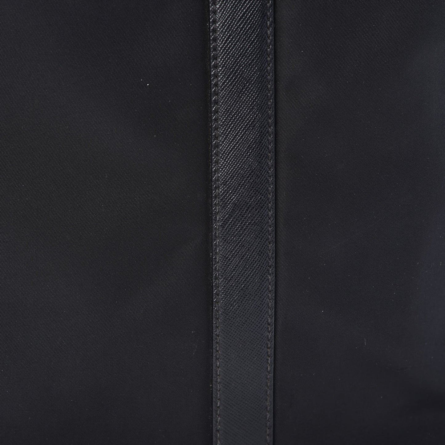 Tessuto Nylon Saffiano Metal Triangle Logo Work Bag Black