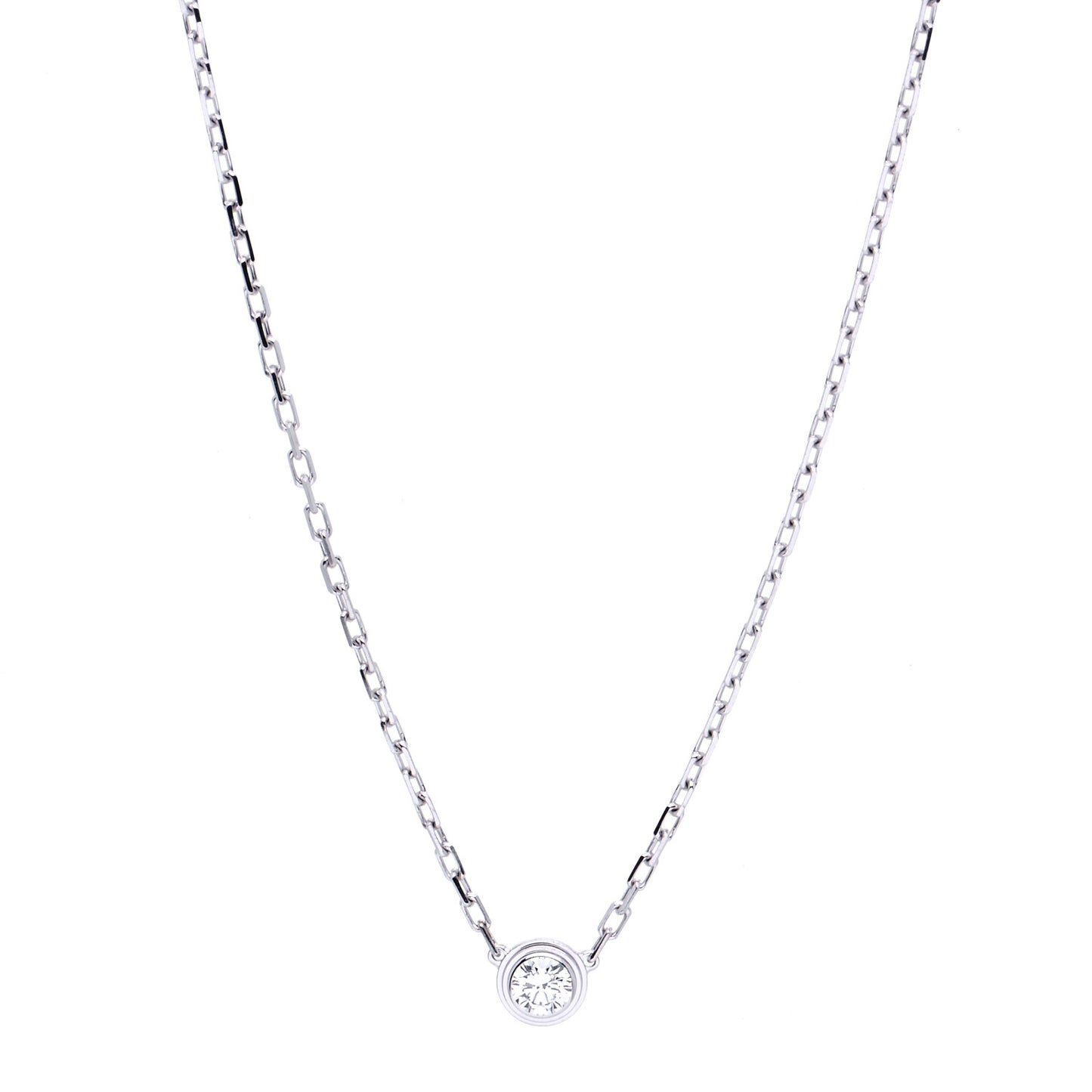 18K White Gold Diamond SM D'Amour Pendant Necklace
