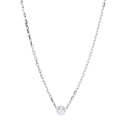Cartier 18K White Gold Diamond SM D'Amour Pendant Necklace 1 of 8