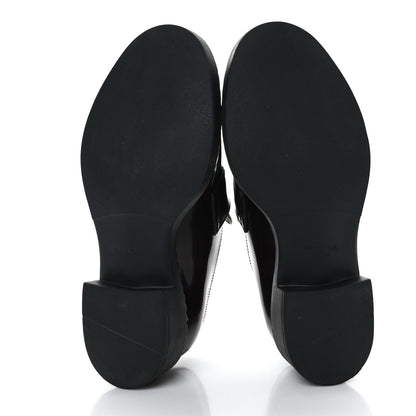 Prada Spazzolato Fume Metal Triangle Logo 50mm Loafers 36.5 Granato 5 of 8