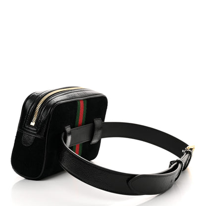 Gucci Suede Small Ophidia Belt Bag 85 34 Black 3 of 10