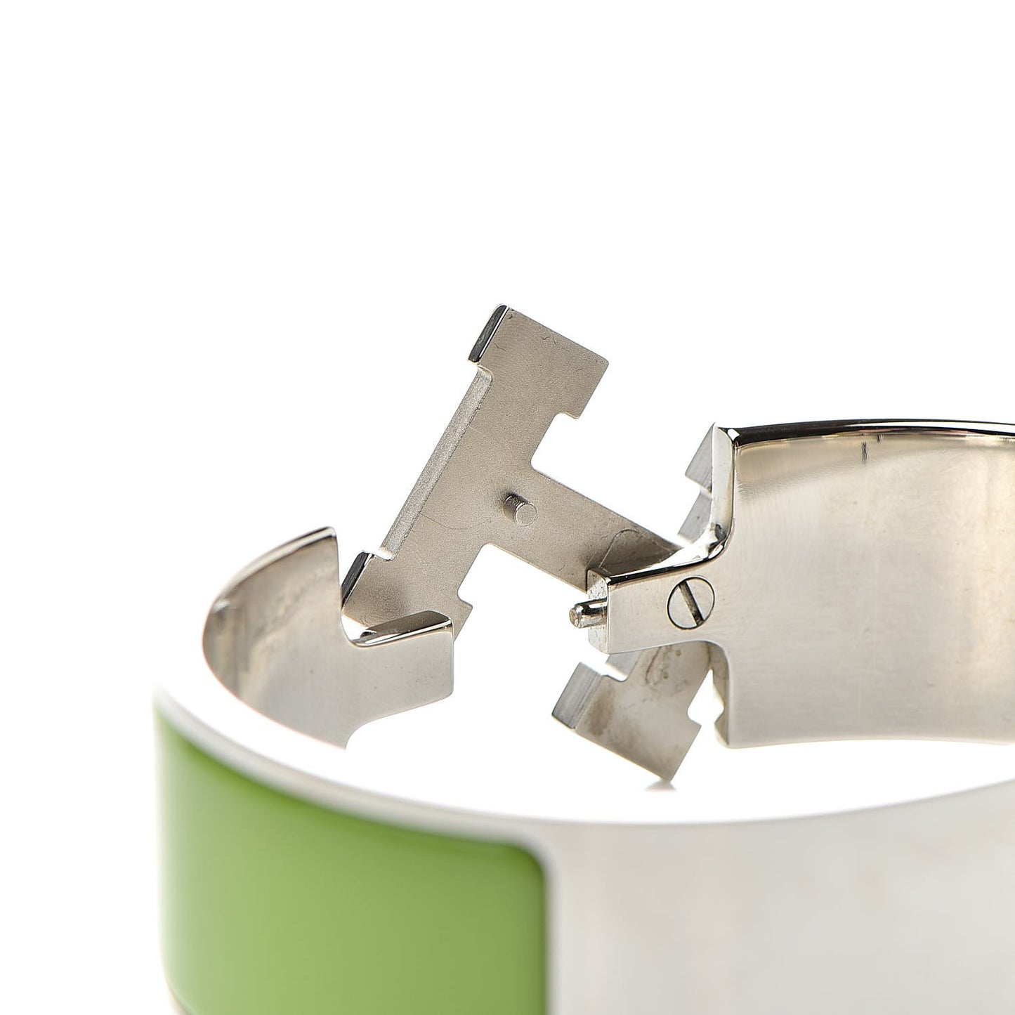 Enamel Wide Clic Clac H Bracelet GM Vert Anis