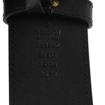 Gucci Moon Calfskin Pearl Double G 40mm Belt 85 34 Black Cream 5 of 8