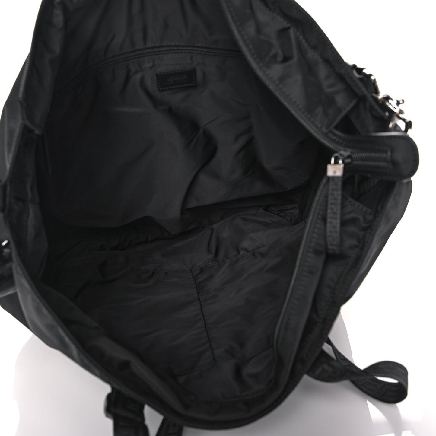 Nylon La Greca Logo Tote Black