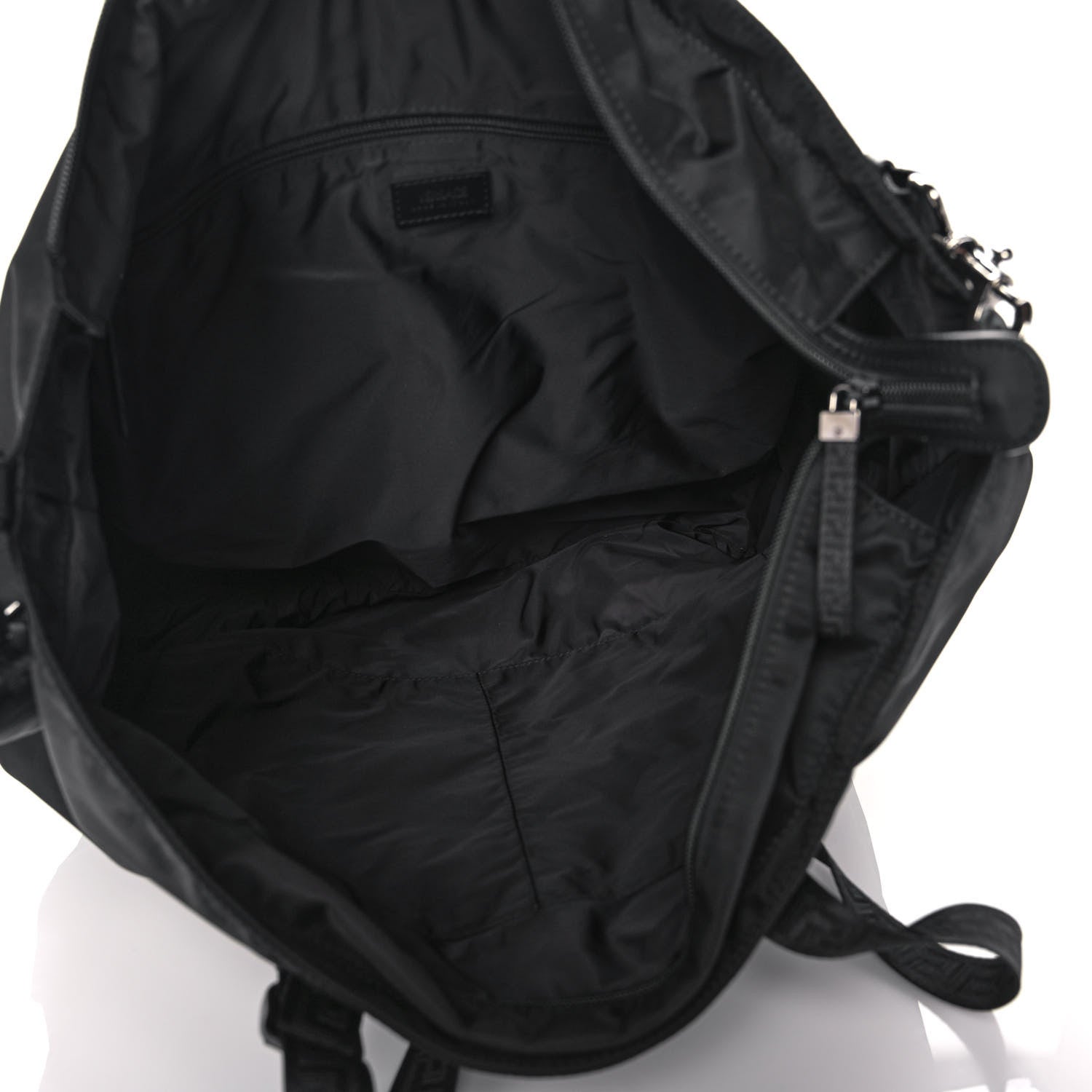 Versace Nylon La Greca Logo Tote Black 5 of 11