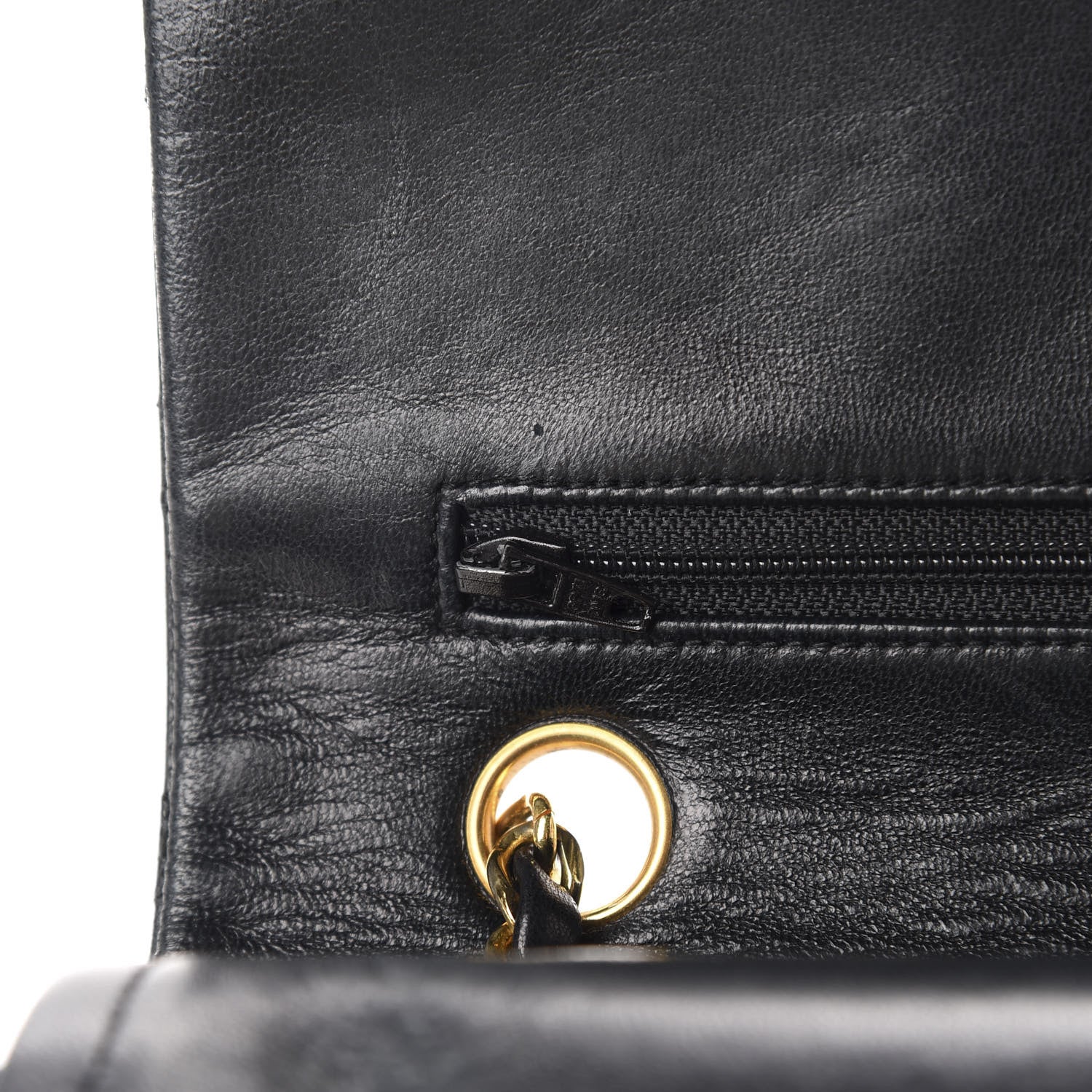 Chanel Lambskin Quilted Medium Double Flap Black 8 of 12