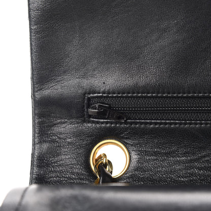 Chanel Lambskin Quilted Medium Double Flap Black 8 of 12