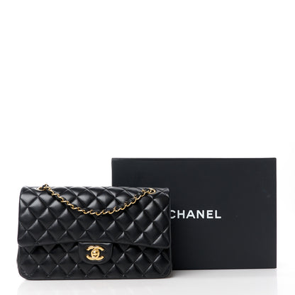 Chanel Lambskin Quilted Medium Double Flap Black 13 of 13