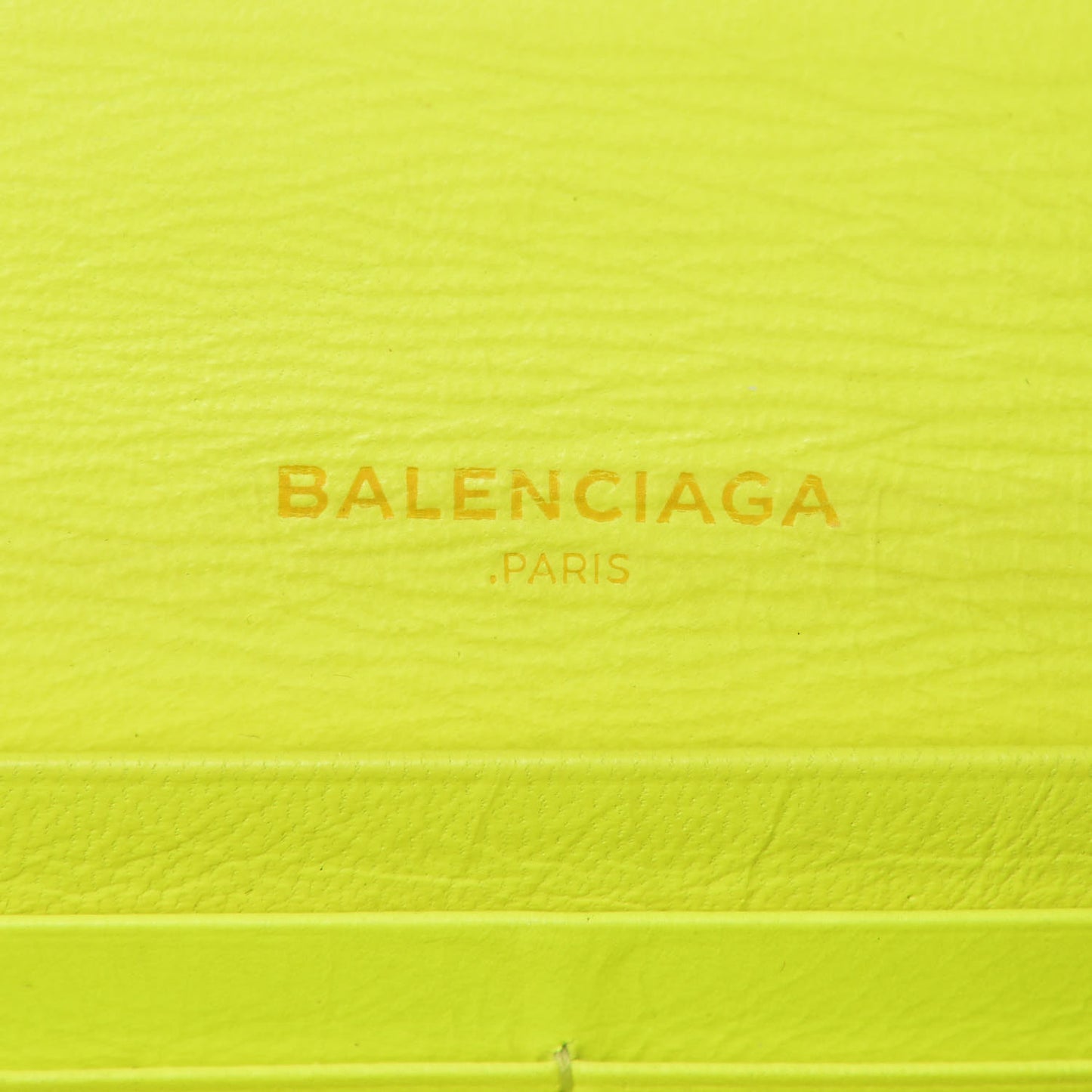 Agneau Classic Silver Hardware Money Wallet Jaune Fluo