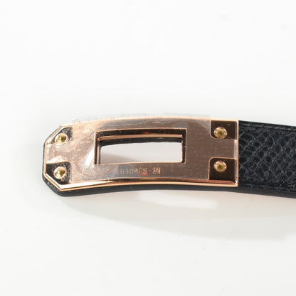 Hermes Epsom Kelly Double Tour Bracelet XS Black 5 of 8