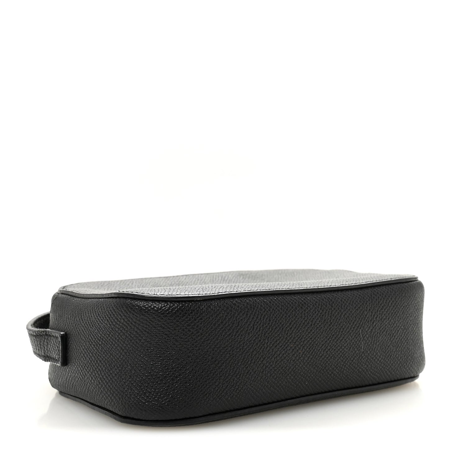 Signature Grained Calfskin Logo XS Ville Camera Bag Black White