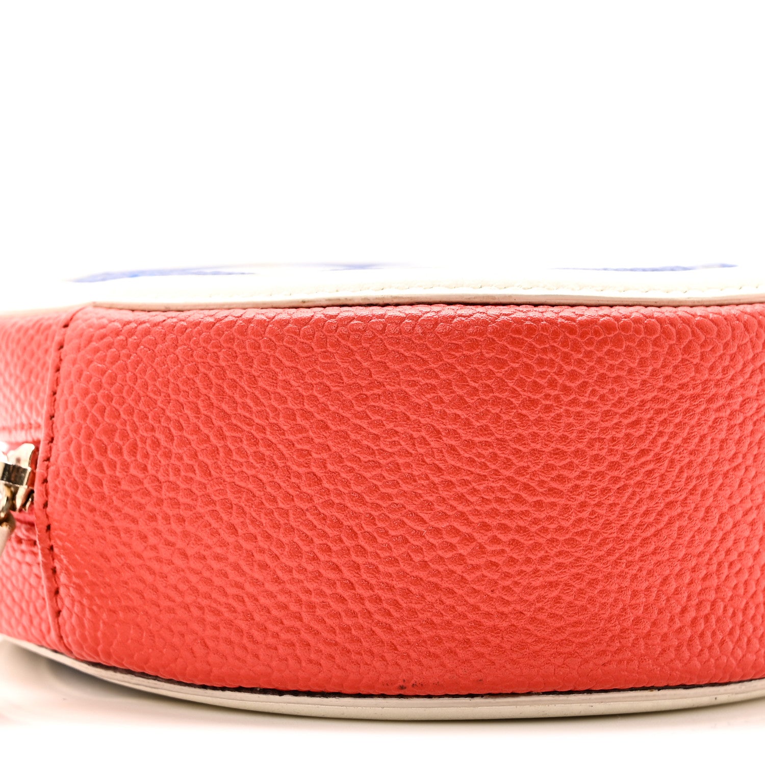 Chanel Caviar Quilted Round Filigree Crossbody Blue White Red 9 of 10