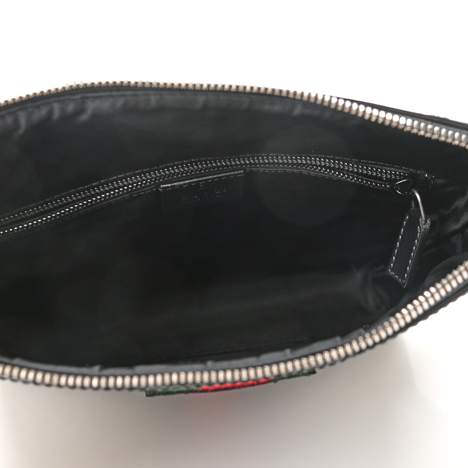 Gucci GG Supreme Monogram Web Messenger Bag Black 4 of 9