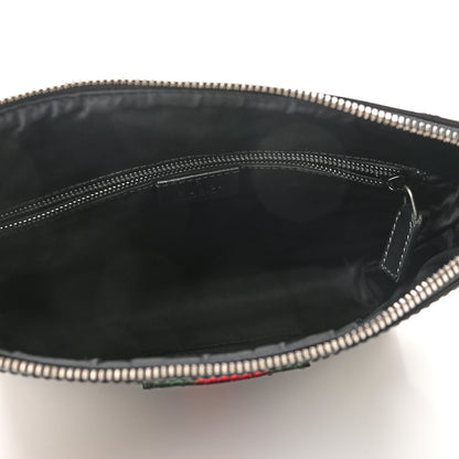 Gucci GG Supreme Monogram Web Messenger Bag Black 4 of 9