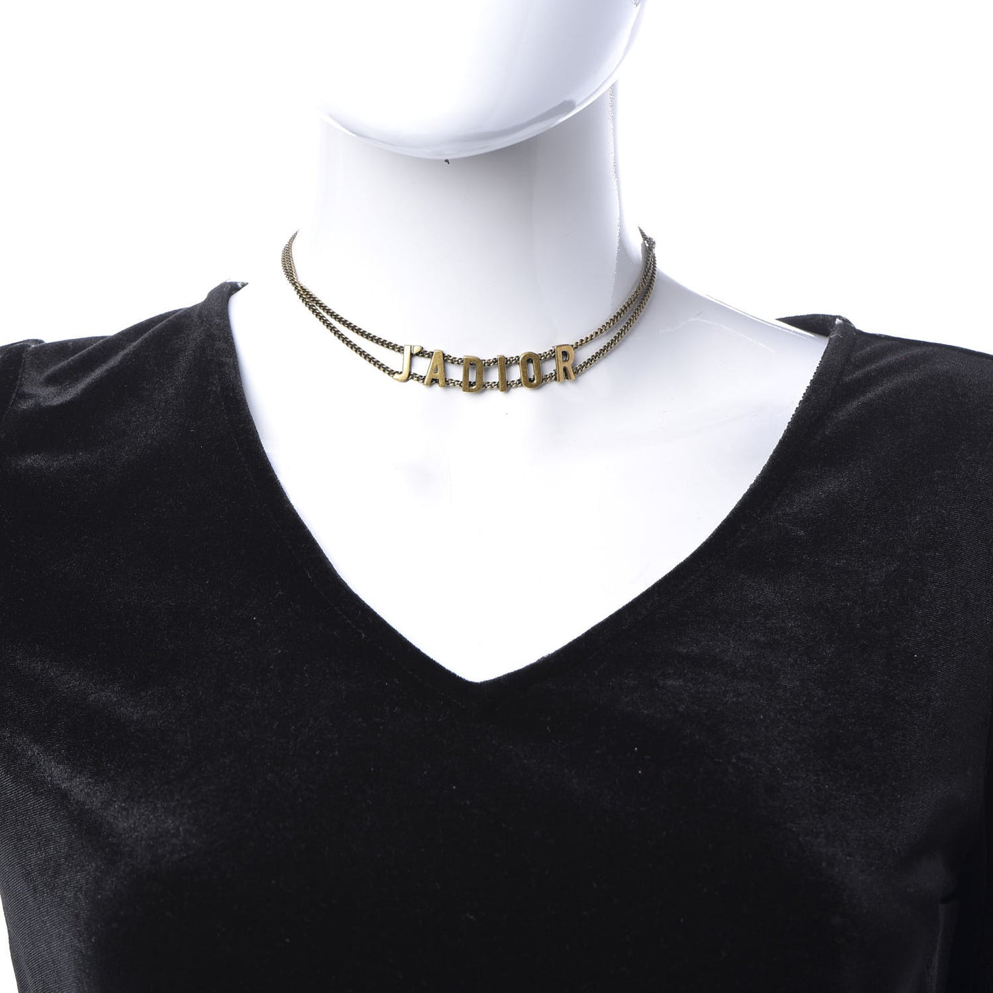Metal J'Adior Choker Necklace Aged Gold