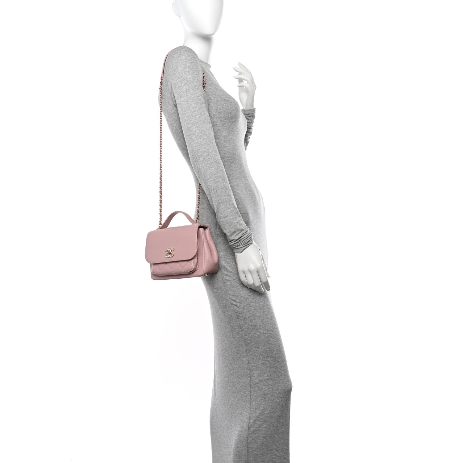 Chanel Caviar Quilted Small Business Affinity Flap Light Pink 2 of 14