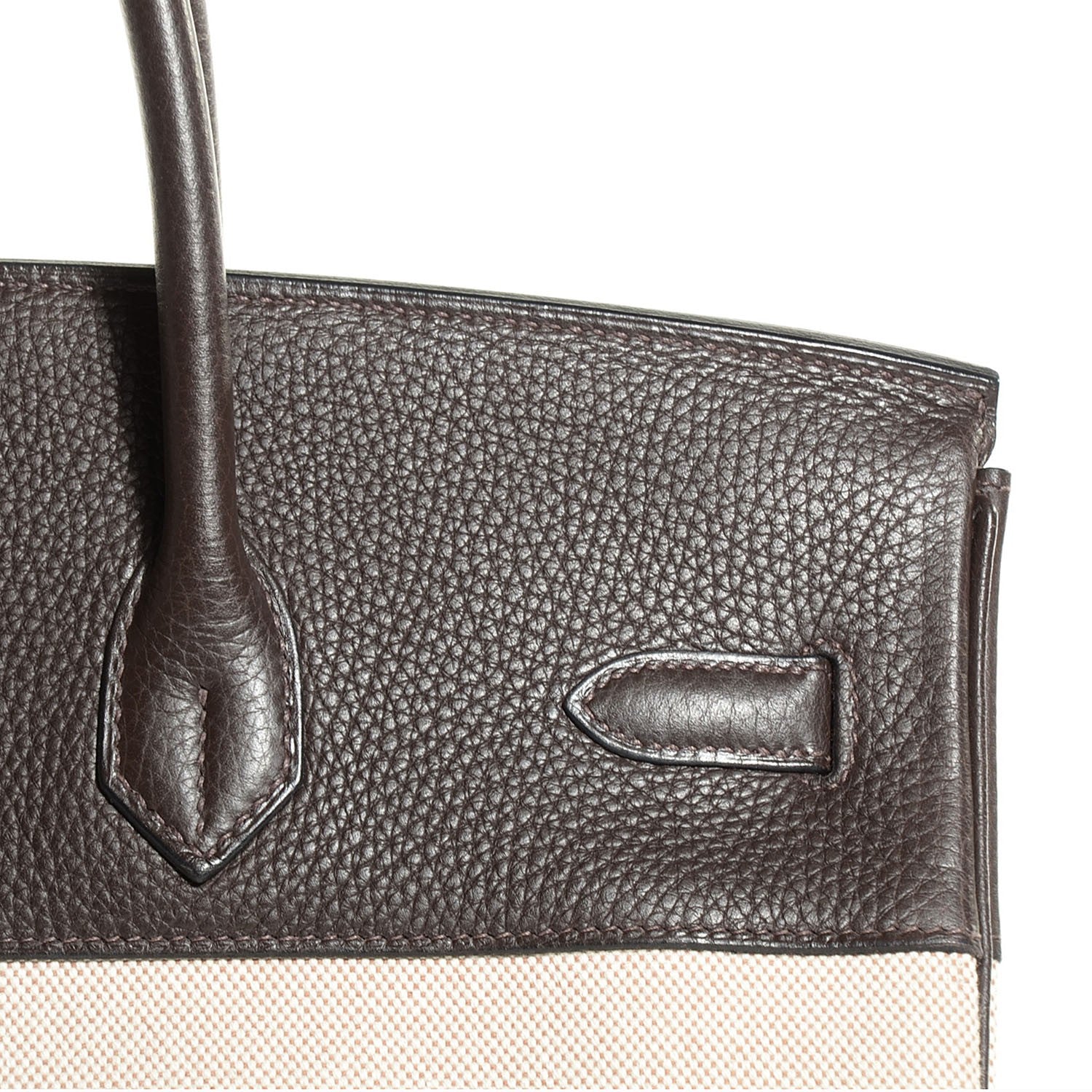 Hermes Toile Togo Birkin 35 Chocolate 26 of 31