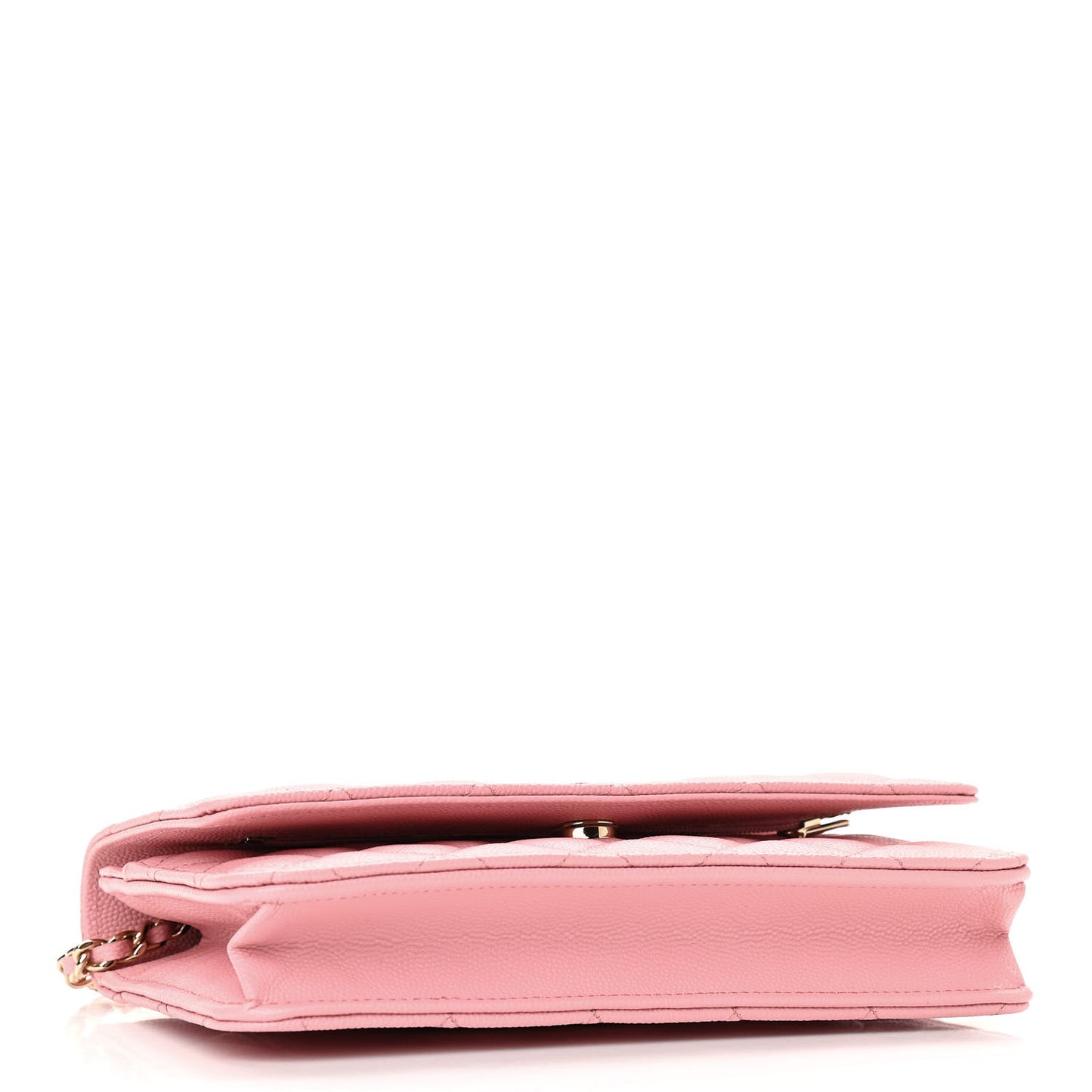Caviar Quilted Wallet on Chain WOC Light Pink