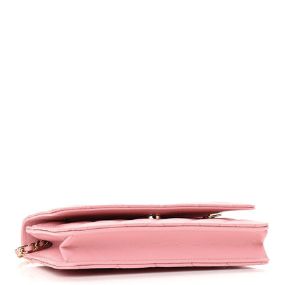 Chanel Caviar Quilted Wallet on Chain WOC Light Pink 4 of 11