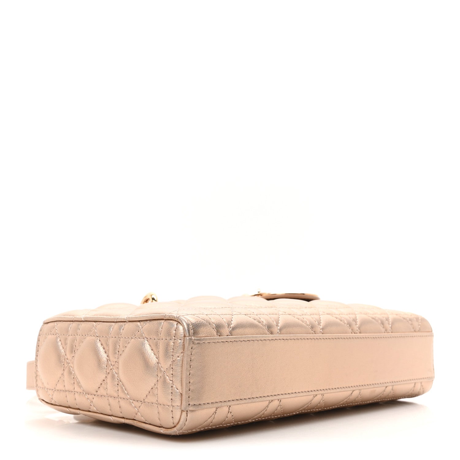 Christian Dior Metallic Lambskin Cannage Medium Lady D-Joy Pink 4 of 10