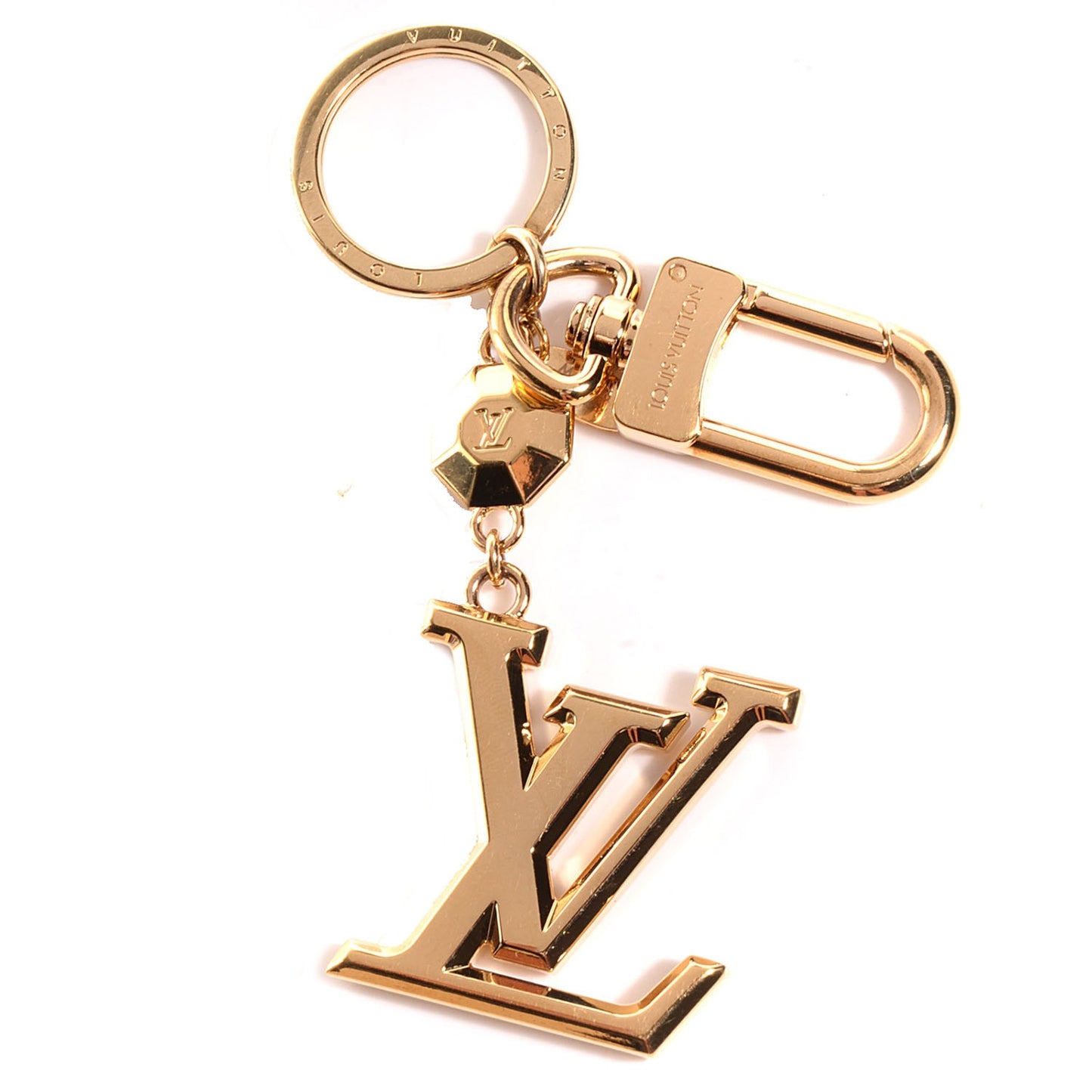 LV Facettes Key Holder Gold