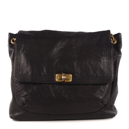 Lanvin Lambskin Large Happy Shoulder Bag Black 1 of 7