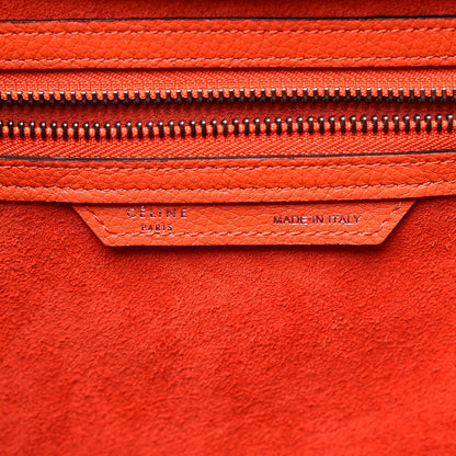 Celine Drummed Calfskin Mini Luggage Vermillion 5 of 10