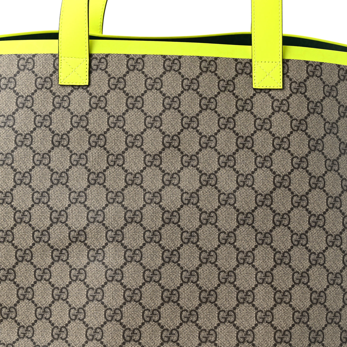 Gucci GG Supreme Monogram Totissima Shopping Tote Ebony Beige Yellow 8 of 10