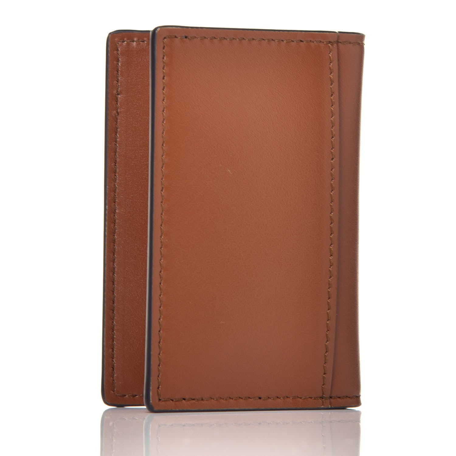 Gucci Calfskin Bi-Fold Logo Card Case Wallet Brown 3 of 8