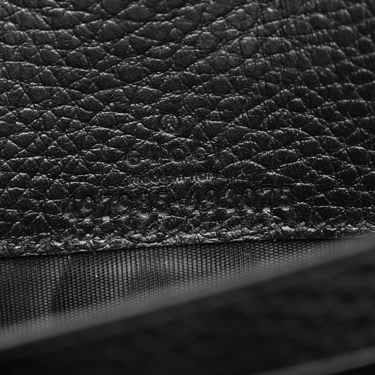 Gucci Calfskin Mini GG Marmont Chain Wallet Black 6 of 9
