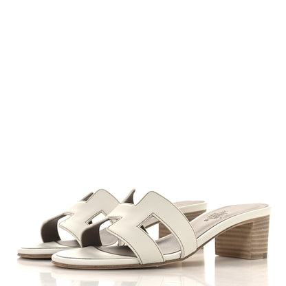 Hermes Calfskin Oasis Sandals 35.5 White 4 of 10