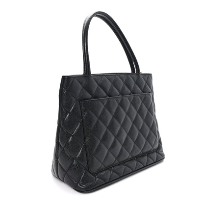 Chanel Caviar Quilted Medallion Tote Black 3 of 10