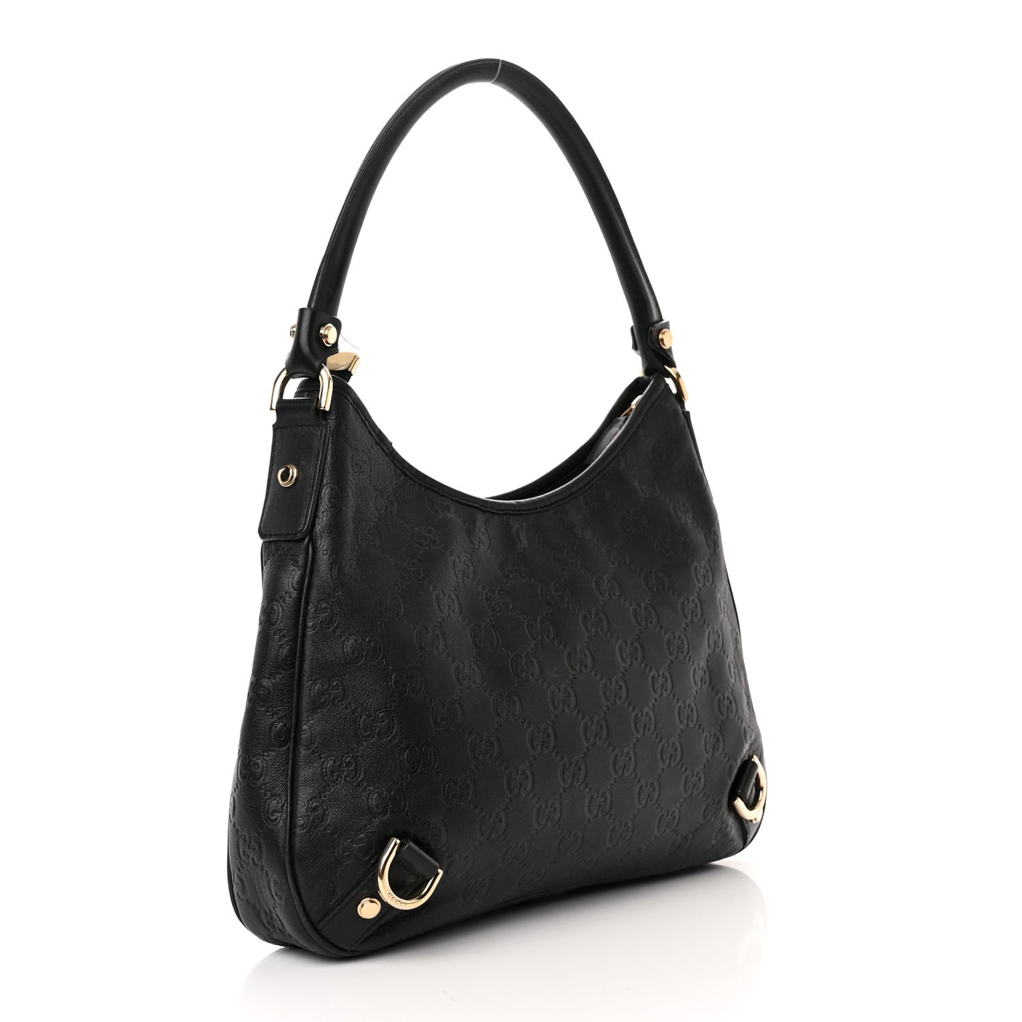 Guccissima Medium Abbey D Ring Hobo Black