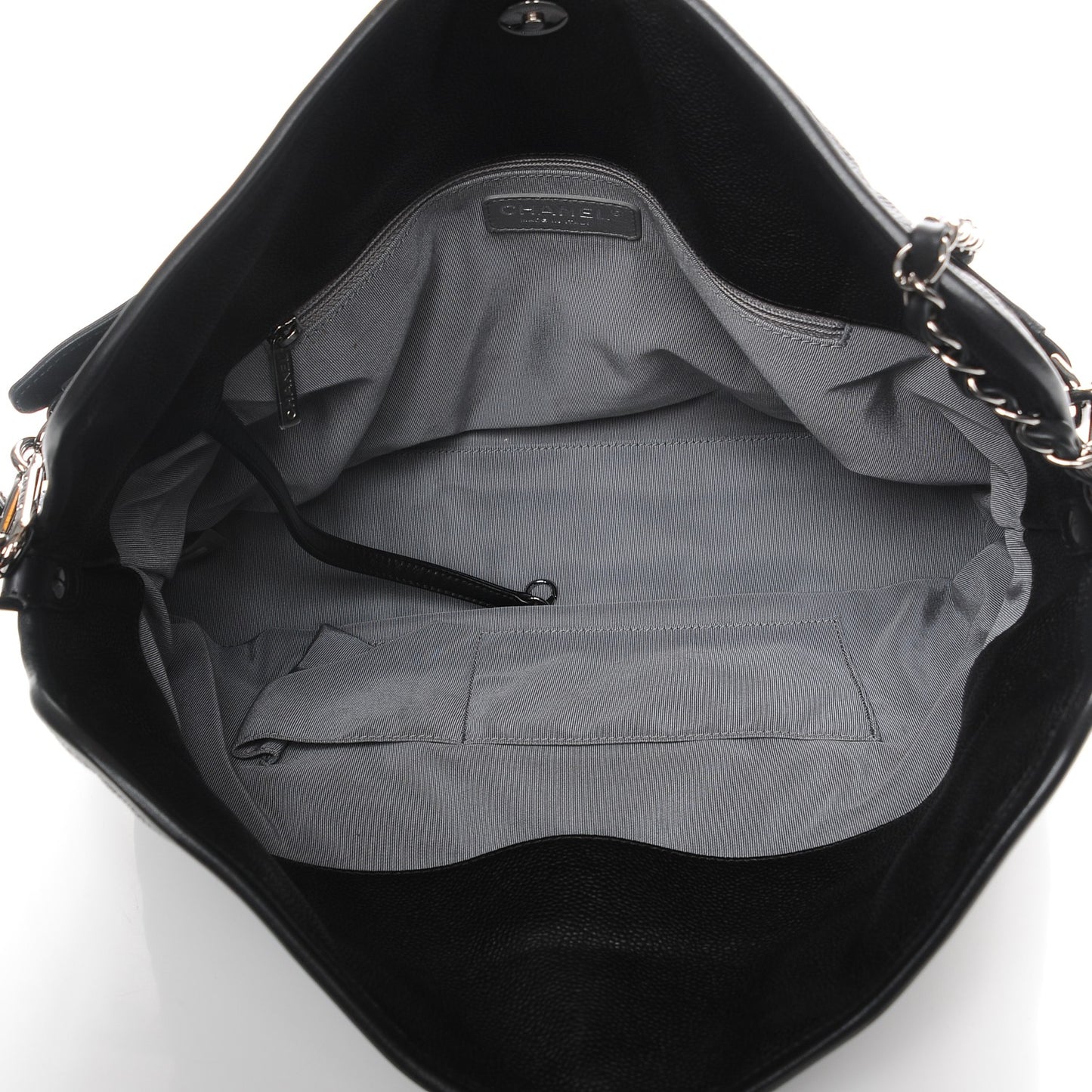 Caviar Quilted French Riviera Hobo Black