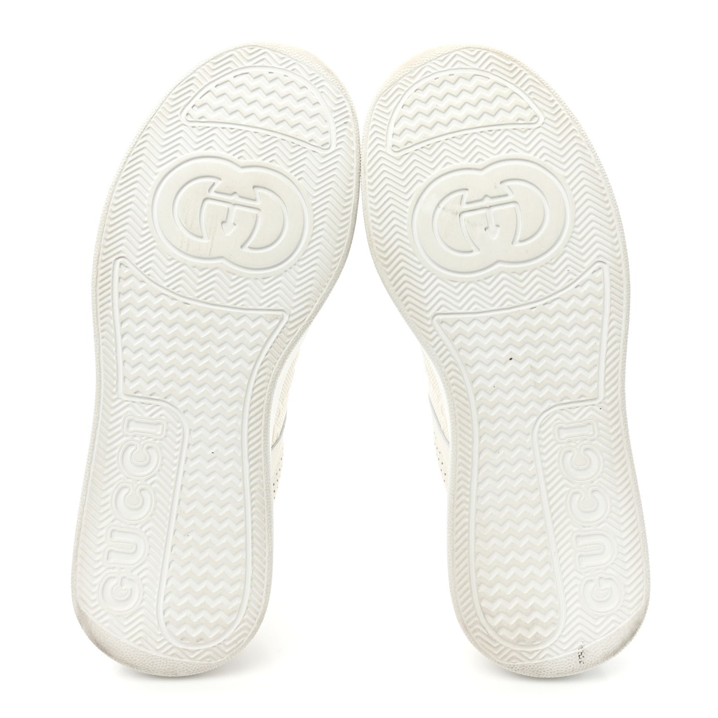 Calfskin GG Tennis Embossed Perforated Womens Platform 55mm Sneakers 42 Great White