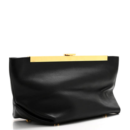 Khaite Smooth Calfskin Aimme Envelope Clutch Black 3 of 8