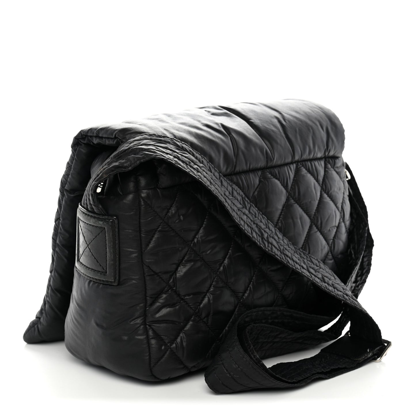 Nylon Small Coco Cocoon Messenger Bag Black
