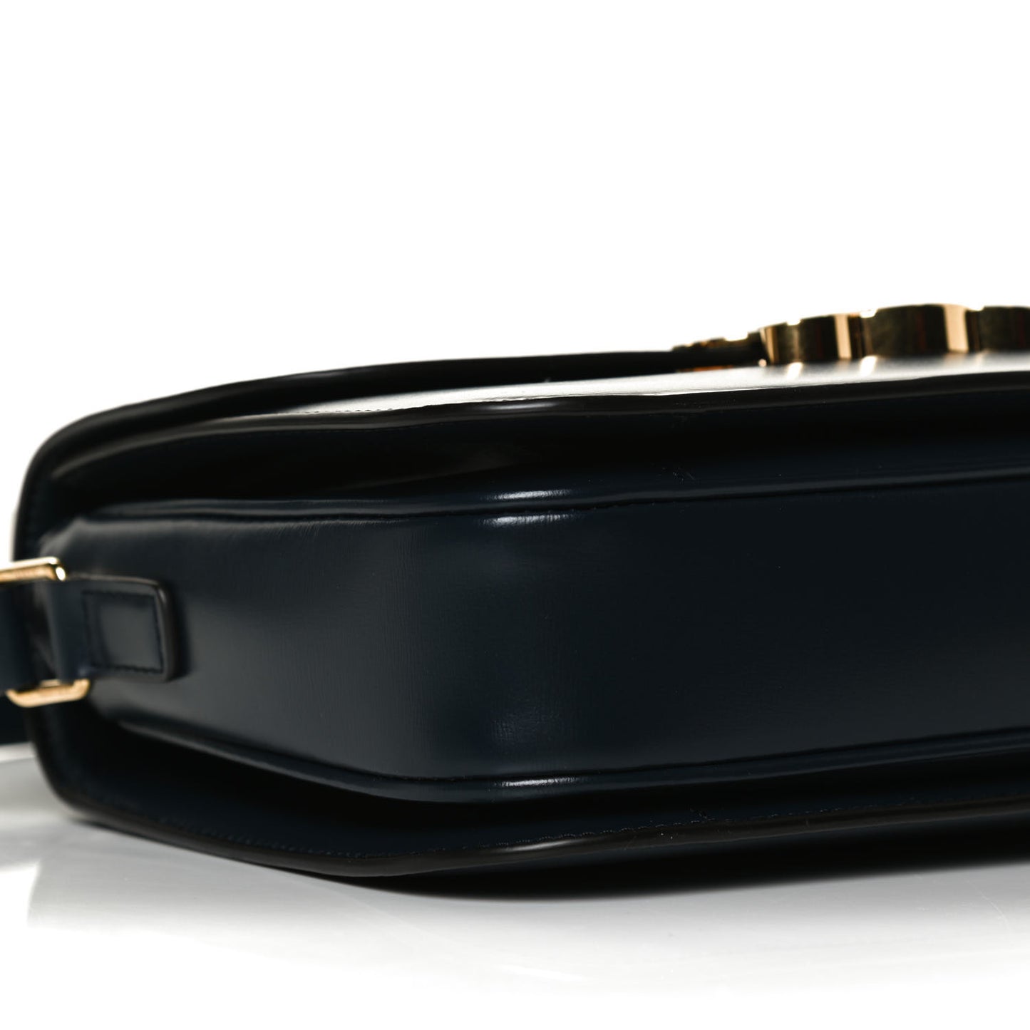 Shiny Calfskin Medium Triomphe Navy Blue