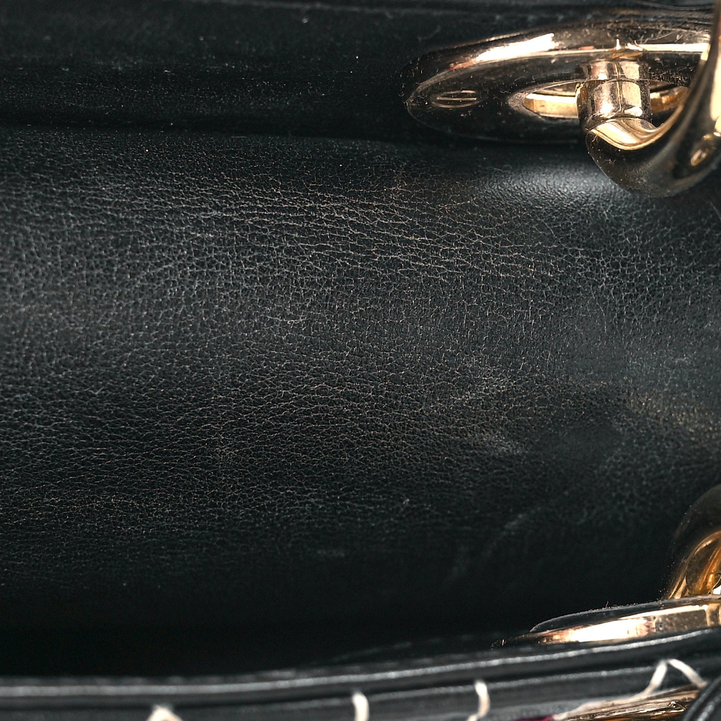 Calfskin Cannage Embroidered Beaded Mini Lady Dior Black Multicolor