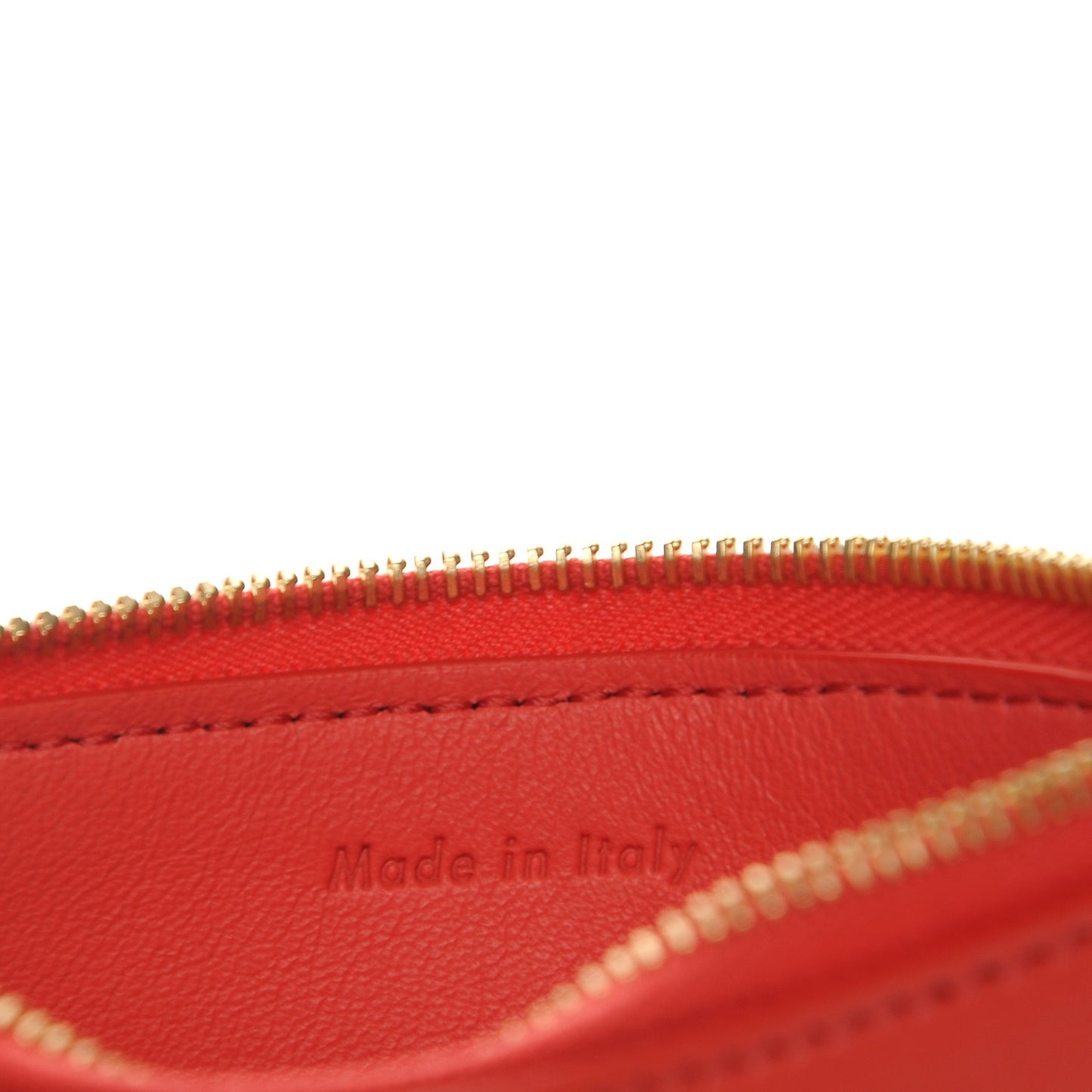 Lambskin Bi-Color Solo Coin Card Case Poppy Cloud
