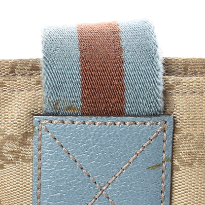 Gucci GG Monogram Medium Web Handle Bucket Tote Blue 11 of 16