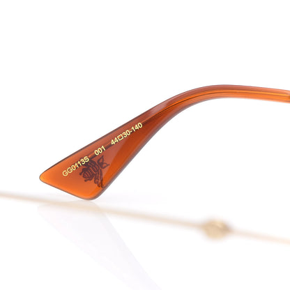 Gucci Metal L'Aveugle Par Amour Round Frame Sunglasses GG0113S Black 5 of 8