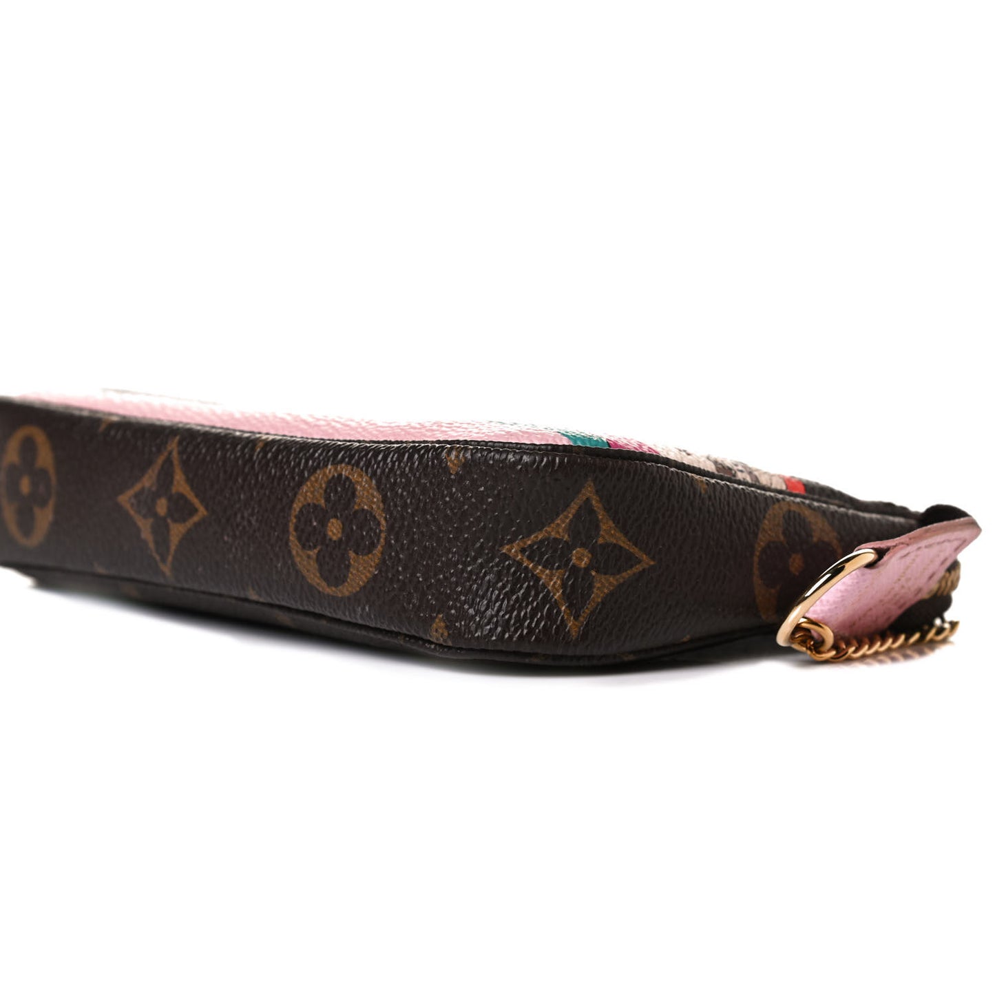 Monogram 2016 Christmas Animation Mini Pochette Accessories Rose Ballerine